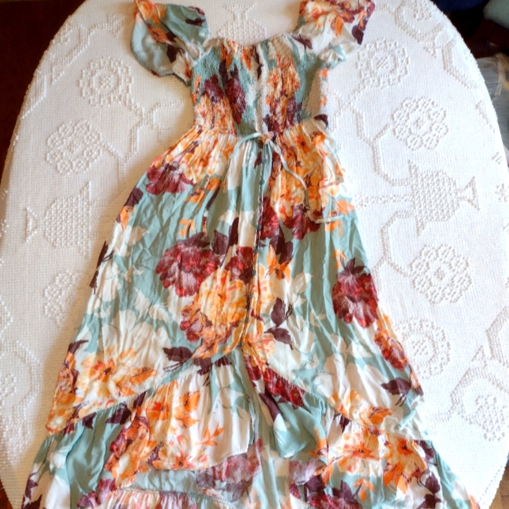 Floral  high low maxi dress